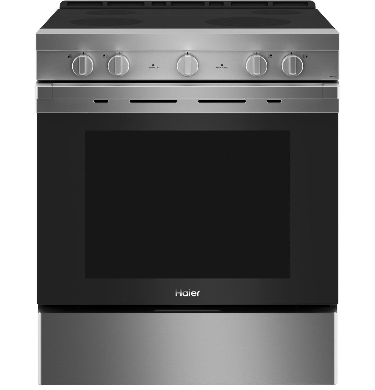 HAIER QSS740RNSS 30" Smart Slide-In Electric Range with Convection