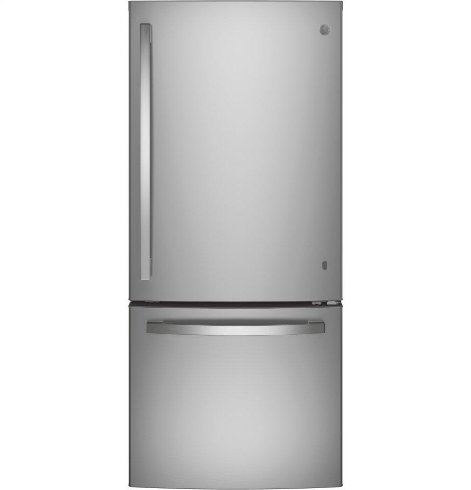 GE APPLIANCES GBE21DYKFS GE(R) ENERGY STAR(R) 21.0 Cu. Ft. Bottom-Freezer Refrigerator