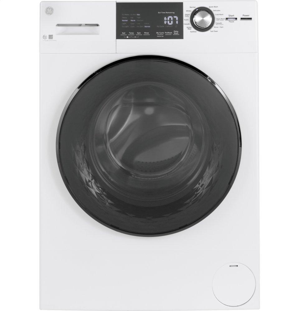GE APPLIANCES GFW148SSMWW GE(R) 24" 2.4 Cu. Ft. ENERGY STAR(R) Front Load Washer with Steam